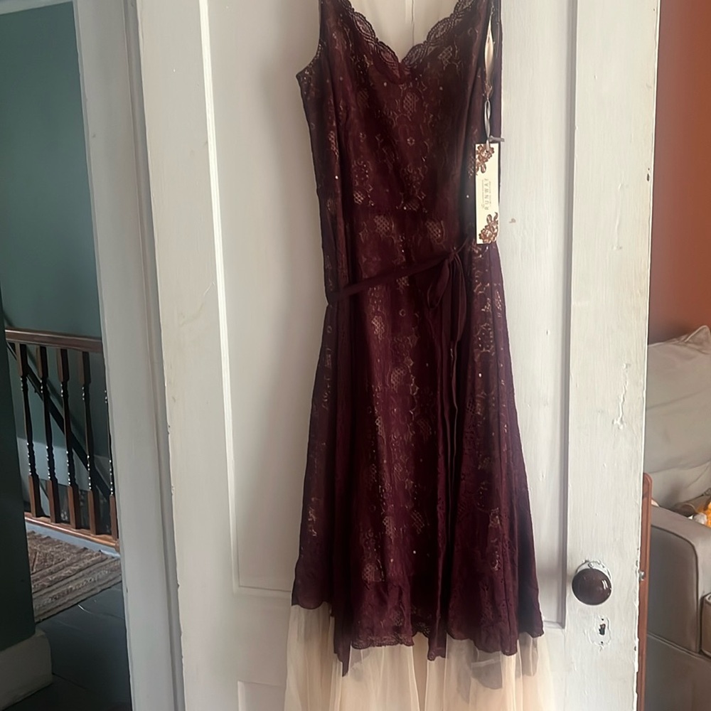 Lauren Conrad Runway Maroon Dress